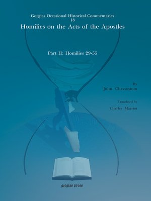 cover image of Homilies on the Acts of the Apostles